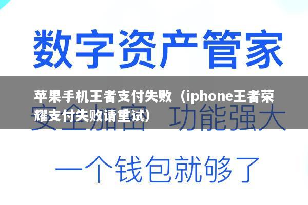 苹果手机王者支付失败(iphone王者荣耀支付失败请重试)