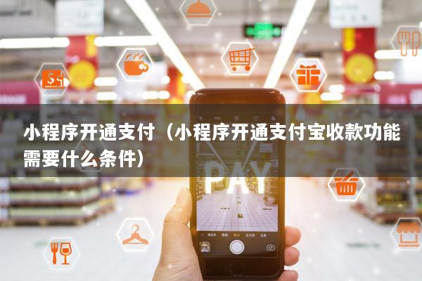 小程序开通支付(小程序开通支付宝收款功能需要什么条件)