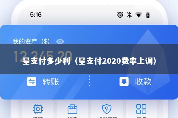 星支付多少利(星支付2020费率上调)