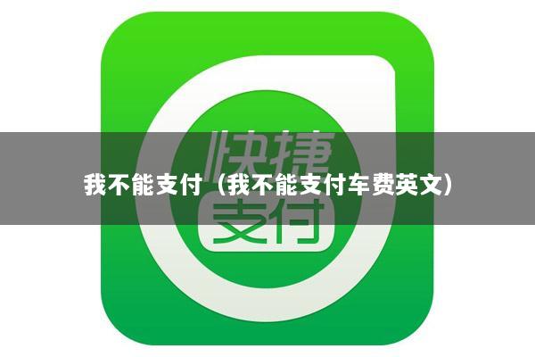 我不能支付(我不能支付车费英文)