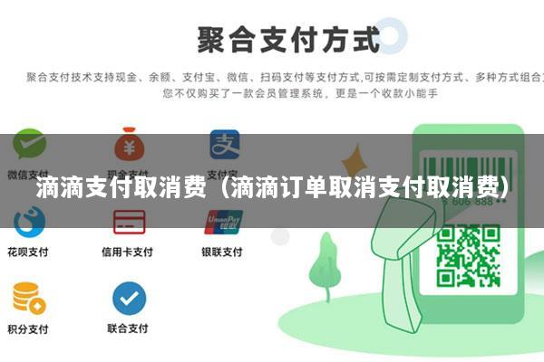 滴滴支付取消费(滴滴订单取消支付取消费)