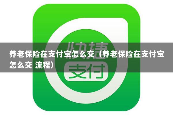 养老保险在支付宝怎么交(养老保险在支付宝怎么交 流程)
